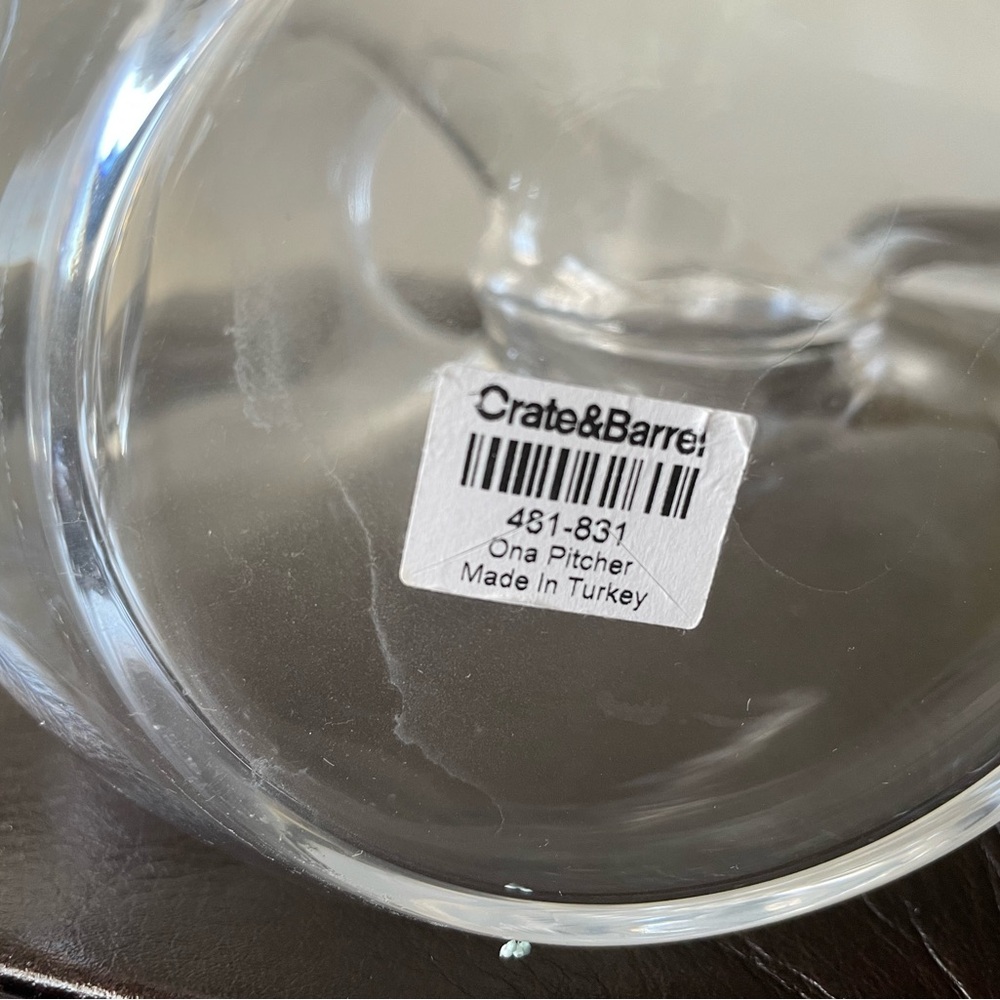 Crate and barrel pitcher